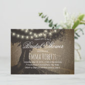 ストリングライトヴィンテージツリー古いページブライダルシャワー 招待状 (スタンド正面)