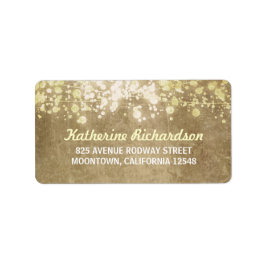 ストリングライトヴィンテージ結婚式住所 シール