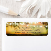 ストリングライト付きの素朴な住所 シール (インサイチュ)