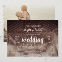ストリングライト付きバーンラフター写真結婚ズ