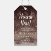 ストリングライト付きバーンラフ結婚ターありがとう ギフトタグ (正面)