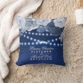 ストリングライト写真結婚ズ クッション (ブランケット)