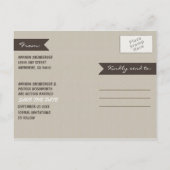 ストリングライト彫りオークの木Date Cardを保存 案内ポストカード (裏面)