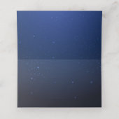 ストリングライト星ブルーエレガントな結婚式 プレイスカード (内部開封)