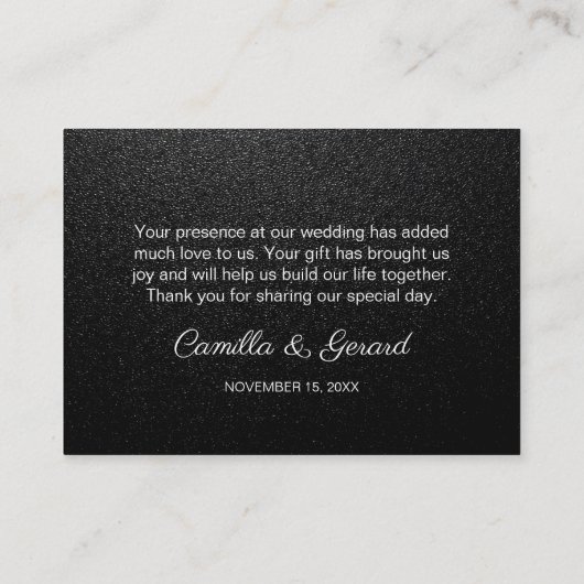 ストリングライト白黒ありがとうございます名刺 名刺 (裏面)