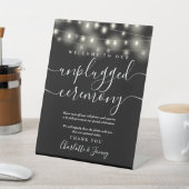 ストリングライト白黒プラグ抜き式 台座サイン (インサイチュ)