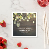 ストリングライト秋メイスンジャース結婚ラスティックズ スタンダードカクテルナプキン (インサイチュ)