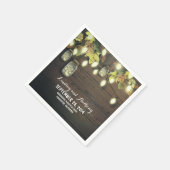 ストリングライト秋メイスンジャース結婚ラスティックズ スタンダードカクテルナプキン (角)