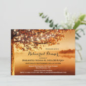 ストリングライト秋リハーサルディナー招待状 招待状 (スタンド正面)