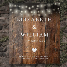 ストリングライト素朴ウッドフォトブース背景 タペストリー