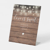 ストリングライト素朴ウッドラブは甘い好意 台座サイン (正面)