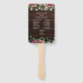 ストリングライト素朴バーガンディフローラプログラム ハンドファン (裏面)