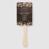 ストリングライト素朴バーガンディフローラプログラム ハンドファン (正面)