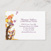 ストリングライト素朴パープルラブツリー 名刺 (裏面)