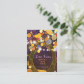 ストリングライト素朴パープルラブツリー 名刺 (スタンド正面)