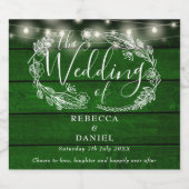 ストリングライト素朴フローラエメラルドグ結婚リーン ビールラベル (シングルラベル)