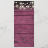 ストリングライト素朴フローラレッドウッド結婚ズ メニュー (裏面)