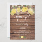 ストリングライト素朴メイン絞りブライダルシャワー 招待状 (正面)