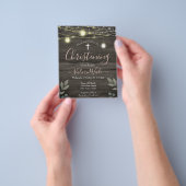 ストリングライト素朴《キリスト教》洗礼式や命名式バジェットフライヤー チラシ (手)