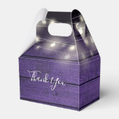 ストリングライト紫素朴の木のスクリプ結婚ト フェイバーボックス (裏面サイド)