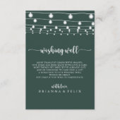 ストリングライト結婚グリーンの願い井戸 エンクロージャーカード (正面)