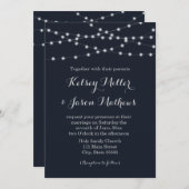 ストリングライト結婚式招待状 招待状 (正面/裏面)