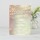 ストリングライト金ゴールドキラキラ光 招待状 (スタンド正面)