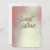 ストリングライト金ゴールドキラキラ輝く誘い 招待状 (裏面)