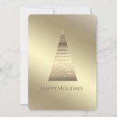 ストリングライト金ゴールド企業のクリスマスパーティー 招待状 (裏面)