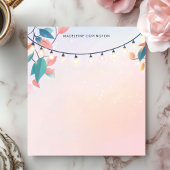 ストリングライト離れとパステルパーソナライズされた名 ノートパッド