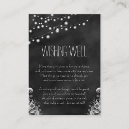 ストリングライト黒い黒板の願い エンクロージャーカード