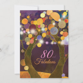 ストリングライト80th誕生日パーティー 招待状