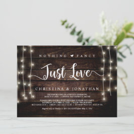 ストリングライト, ふたりだけの結婚式, シンプルな愛を大切に  招待状