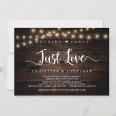 ストリングライト, ふたりの逃避行, 何も豪華じゃない、ただ愛だけ 招待状 (正面)