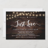 ストリングライト, ふたりの逃避行, 何も豪華でなくただ愛 招待状 (正面)