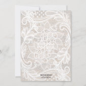 ストリングライト ウッド アンド レース スイート16 パーティー 招待状 (裏面)