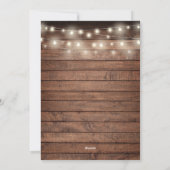 ストリングライト ウッド モノグラム カップルシャワー 招待状 (裏面)