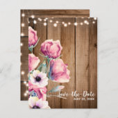 ストリングライト&カントリーフラワーズバーンドザデイト 案内ポストカード (正面/裏面)