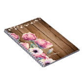 ストリングライト&カントリー素朴フラワーズバーンウッド ノートブック (右側)