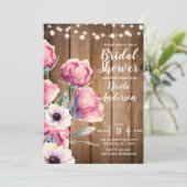 ストリングライト&カントリー素朴フラワーズバーンウッド 招待状 (スタンド正面)