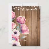 ストリングライト&カントリー素朴フラワーズバーンウッド 招待状 (裏面)