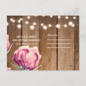 ストリングライト & カントリー フラワーバーン セーブ・ザ・デート 案内ポストカード (裏面)