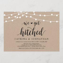 ストリングライト クラフト, ブラックフォント, 結婚式の秘密結婚 招待状