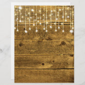 ストリングライト&ゴールデンウッド秋スクラップブック紙 (正面/裏面)