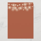 ストリングライト テラコッタ フラワーの結婚式 メニュー (裏面)