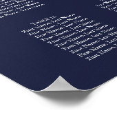 ストリングライト ネイビーブルー 結婚式 席次表 ポスター (角)