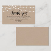 ストリングライト、ファームクラフトテーマ結婚sありがとう エンクロージャーカード (正面/裏面)