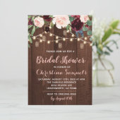 ストリングライト ブライダルシャワー 招待状 (スタンド正面)