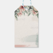 ストリングライト、ブラシストローク、フローラウェディングサンキュー ギフトタグ (裏面)