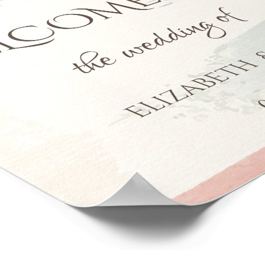 ストリングライト、ブラシストローク、フローラ日付の保存 ポスター (角)